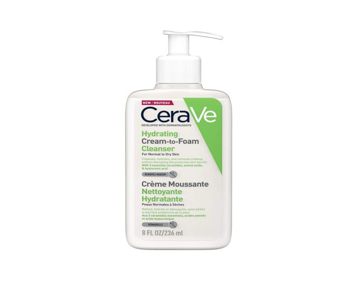CeraVe-Hydrating cream to foam cleanser